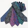 Corbata Casual de Negocios para Hombre Lista para Usar del Fabricante Anudada a Mano Nuevo Estilo Cachemira Flor de Anacardo Poliéster Seda Jacquard 8cm