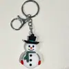 Nuevo Llavero de Muñeco de Navidad Árbol de Navidad Papá Noel Calcetines de Navidad Hebilla Plateada Accesorios Adornos Colgante Hebilla Plateada