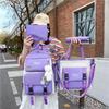 Mochila Escolar de Cuatro Piezas Versión Coreana Femenina Harajuku Ulzzang Estudiante de Secundaria Preparatoria Escuela Primaria Tercer a Quinto Grado