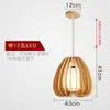 Lámpara de araña estilo japonés Lámpara creativa personalizada para comedor Piña Nórdica Simple Lámpara de madera Tatami Dormitorio Estudio Lámpara de madera