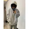 Sudadera con capucha de peso pesado transfronteriza para hombre, colores de moda en bloques para otoño e invierno, retro americano versátil, chaqueta de estilo urbano