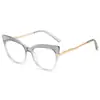 Nuevo Marco de Gafas con Patas de Resorte Metálicas Estilo Europeo y Americano Ojo de Gato Marco TR9105 Radiación Anti-computadora Gafas para Mujer