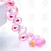 Cuentas de Vidrio de Cristal de Fresa Cortado a Facetas Brillante con Forma de Gota de Agua K9 Premium de 4/6/8 mm para Accesorios de Joyería
