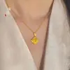 Tienda de oro con arena dorada Nuevo colgante de rosa retro romántico de oro regalo para madre regalo para novia