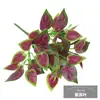 Parede de planta artificial acessórios para arranjo de flores flor artificial planta verde vaso decoração de parede folhas 7 folhas artificiais de rabanete verde coração de galinha