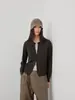 SINBSO Blusa Longa de Manga Longa com Cor Contrastante Malha de Lã de Ovelha Cardigan Feminino Chegada Nova Outono 2026