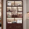 Novo Armário de Exposição Estilo Chinês, Prateleira Multiuso para Armazenamento de Chá, Divisória Decorativa para Sala de Estar, Armário de Exposição e Armazenamento para Sala de Chá do Escritório
