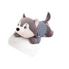 Edredom de Ar Condicionado de Desenho Animado Almofada Brinquedo de Pelúcia Husky Dois em Um Cobertor para Sesta no Escritório Logo Imprimível