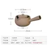 Olla de Cerámica Blanca para Té en Estufa de Cerramiento Tetera de Leche para Té Olla para Hervir Agua Olla Lateral para Hervir Agua