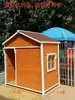Casa de madera anticorrosión removible con agua, patio de almacenamiento para casa, casa pequeña móvil para niños, sala de almacenamiento, pabellón para mascotas