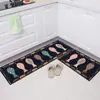 Alfombrilla de Piso Larga Estilo Nórdico Minimalista para Cocina, Más Vendida Transfronteriza, Alfombrilla Antideslizante Absorbente de Agua de Terciopelo de Cristal para Baño, Fácil de Mantener