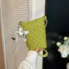 Bolsa de Tecido Colorida Sólida Estilo Coreano Moderna com Textura Porta-Moedas de Design Nichado 2026 Nova Bolsa Transversal Estilosa para Celular