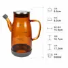 Dispensador de óleo de vidro à prova de luz para atacado, borossilicato alto, à prova de vazamentos, resistente ao calor, com bico, para uso na cozinha doméstica, adequado para molho de soja, vinagre e outros temperos