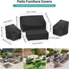 Funda para Muebles de Exterior Más Vendida en Amazon Tela Oxford 210D Impermeable Funda para Mesa y Silla Funda para Muebles de Jardín Mesa Juego de Cuatro Piezas