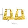 Venta Caliente Europea y Americana Chapado en Oro de 18k Redondo Geométrico Acero Inoxidable Sólido Aretes Moda Versátil Personalizados para Mujeres