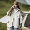 Chaqueta Exterior Tres en Uno a Prueba de Viento e Impermeable para Mujer, Estilo Pareja, Chaqueta de Montañismo Fina de Una Sola Capa para Hombre, Venta al por Mayor