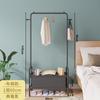 Arara de Roupas de Chão, Arara de Canto Simples para Casacos, Rack de Metal para Bolsas Salva Espaço para Quarto, Rack de Armazenamento, Varal