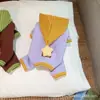 Ropa para gatos mascotas para otoño e invierno, diseño de dos patas estilo coreano, forrada de polar y engrosada para abrigar, ropa a prueba de frío para perros y gatos