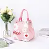 Bolsa Linda Estilo Coreano Hebilla Magnética Trabajo Viaje Diario Portátil Gran Capacidad Bolso Cubo Bolso Tejido de Punto Mayoreo