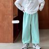 Pantalones Casuales Sueltos de Moda Otoñal para Niñas Pantalones Jogger de Color Sólido Elegantes para Primavera y Otoño para Niños
