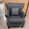 Sofá de terciopelo individual estilo americano, sillón perezoso a rayas retro simple, silla sofá de cuero para balcón de casa, sofá pequeño de moda