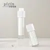 Botella Cuadrada Giratoria de Presión de 15 ml Botella de Vacío Botella de Base Líquida de 30 ml Botella de Esencia Doble Capa de 50 ml Botella de Loción