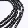 Obsidiana esmerilada natural seis caracteres verdad cuentas dispersas semiacabadas cuentas DIY pulsera collar material de cuentas