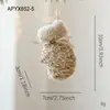 Nuevos adornos navideños de espuma color champán, decoraciones para árbol de Navidad de tela con purpurina, colgantes de perlas y arreglos de escenas con formas únicas