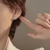Pendientes Cuadrados de Circonita de Lujo Ligero Estilo Francés para Mujer, Simples y Versátiles, Pendientes de Gama Alta, Nuevos Pendientes de Moda para el Trabajo