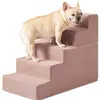 Escada de escalada para animais de estimação de ângulo reto transfronteiriça, esponja removível e lavável, rampa para animais de estimação de três ou cinco camadas, escadas para cães, degraus para cães, escada de cama de escalada