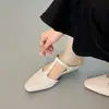 Zapatos de Cuero para Mujer 2026 Nuevo Verano Estilo Francés Gama Alta Diseño Exquisito, Cómodos y Perfectos para Combinar con Vestidos, Zapatos Mary Jane