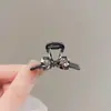 Coreia do Sul Requintado Rhinestone Bow Grab Clip tamanho pequeno Shark Clip Bangs Clip Net Red Top Clip Half Clip Hairpin Headwear