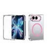 Adequado para Capa Transparente Magnética com Película Integrada para Celular Dobrável Apple Duo, Novo Modelo iPhone Dobrável Anti-Queda Fábrica