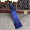 Borla de tubo de 7 mm sección china 12 cm de largo flujo Su Suizi semiacabado monocolor adorno para el hogar del coche nudo chino