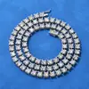 Cadena de Tenis de Plata 925 con Moissanita Transfronteriza Europea y Americana Collar para Hombre Accesorio de Alta Gama Joyería Hip-Hop Hecho a Medida