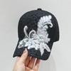 Sombrero de Mujer Estilo Coreano Moderno Verano Delgado Encaje Flor Gorra con Visera Moda para Mujer Más Fácil de Combinar Anti-Arañazos Celebridad de Internet Sombrero para el Sol