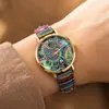 Reloj de Cuarzo Estilo Étnico Nuevo 2026 con Correa Tejida de Colores, Diseño Artístico Bohemio Vintage, Venta al por Mayor desde la Fuente