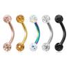 Plataforma de comercio electrónico transfronterizo exclusivamente para uñas de cejas con bola de diamante de arcilla completa, acero inoxidable, joyería de perforación multicolor, venta directa de fábrica de 3 mm
