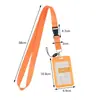 Lanyard Transparente para Tarjeta de Identificación, Portatarjetas de Doble Cara, Set de Correa para el Cuello para Pase de Autobús de Estudiante y Empleado
