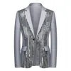 Blazer de Escenario con Lentejuelas para Hombre Traje de Presentación para Presentador Cantante Traje Brillante de Moda para Hombre en Varios Colores En Stock