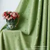 Nuevas Cortinas de Estilo Transfronterizo Sencillas de Cinco Colores con Sello de Estrella Plateada, Acabado Bloqueador de Luz de un Solo Lado, para Dormitorio y Sala de Estar, Dropshipping de Temu