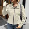 Nueva Chaqueta Blazer Larga de Gamuza con Cremallera para Mujer Otoño/Invierno 2026 Transfronteriza Europea y Americana
