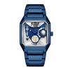 Reloj Mecánico Transparente Hueco de Doble Cara No Automático Reloj de Pulsera para Hombre Reloj de Moda Reloj de Cuarzo Luminoso Impermeable para Hombre Agitar