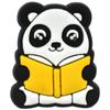 Cross-border novo panda vamp decoração acessórios pvc borracha macia sapatos fivela acessórios diy furo sapatos removível flor do sapato