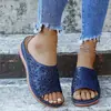 Sandalias de mujer con tacón de cuña bajo, nuevo modelo de comercio exterior 2021, estilo retro europeo y americano, tallas grandes, huecas talladas, para usar en exteriores