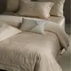 Conjunto de cama jacquard em relevo 100% algodão, estilo moderno de luxo leve, ultrassuave e amigo da pele, conjunto de quatro peças de algodão de fibra longa pura, Roman Manor