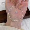Pulsera de Plata Esterlina S925 Nuevo Estilo Nacional Chinoiserie Lujo Accesible Nicho Jade Hetian Natural Plata Rota Pulsera para Mujer