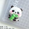 DIY lindo panda pequeño hecho a mano creativo crema gel accesorios para el cabello cuerda para el cabello teléfono móvil concha colgante taza material