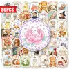Compra directa transfronteriza de 50 lindas pegatinas de animales para decorar agendas, fundas de teléfono, cuadernos y botellas de agua, pegatinas impermeables