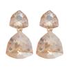Aretes Colgantes Triángulo Diamante Pin Plata Aretes Estilo Corte Retro Europeo y Americano Moda Lujo Ligero Aretes de Alta Gama para Mujer